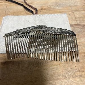 Brass “feather” hair combs